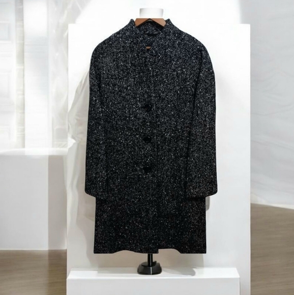 Cinzia Rocca Black and White Made in Italy Wool Alpaca Coat – sz 6 - Picture 1 of 11